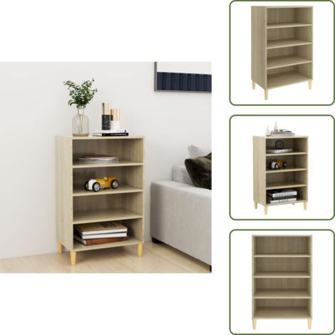 Aparador para libros - vidaXL Aparador madera contrachapada color roble Sonoma 57x35x90 cm - Aparador lateral