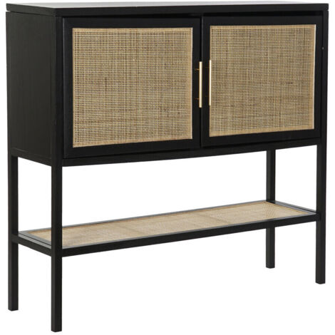 Aparador Paulownia Mdf 110X30X100 Negro