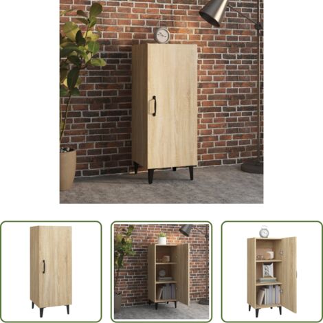 Aparador roble Sonoma -  Aparador madera contrachapada color roble Sonoma 34,5x34x90 cm