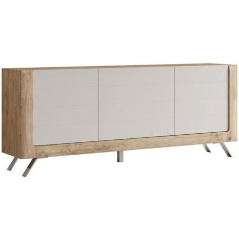 Aparador Sovera 103, Roble dorado + Cachemira, 81x199cm, Número de puertas: 344cm, MDF, Aglomerado laminado
