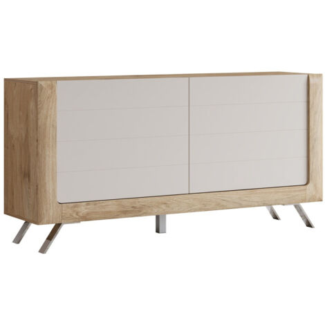 Aparador Sovera 107, Roble dorado + Cachemira, 81x160cm, Número de puertas: 244cm, MDF, Aglomerado laminado