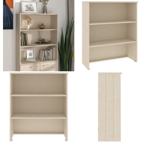 Aparador superior HAMAR pino macizo marrón miel 85x35x100 cm - Mueble de madera - Madera maciza