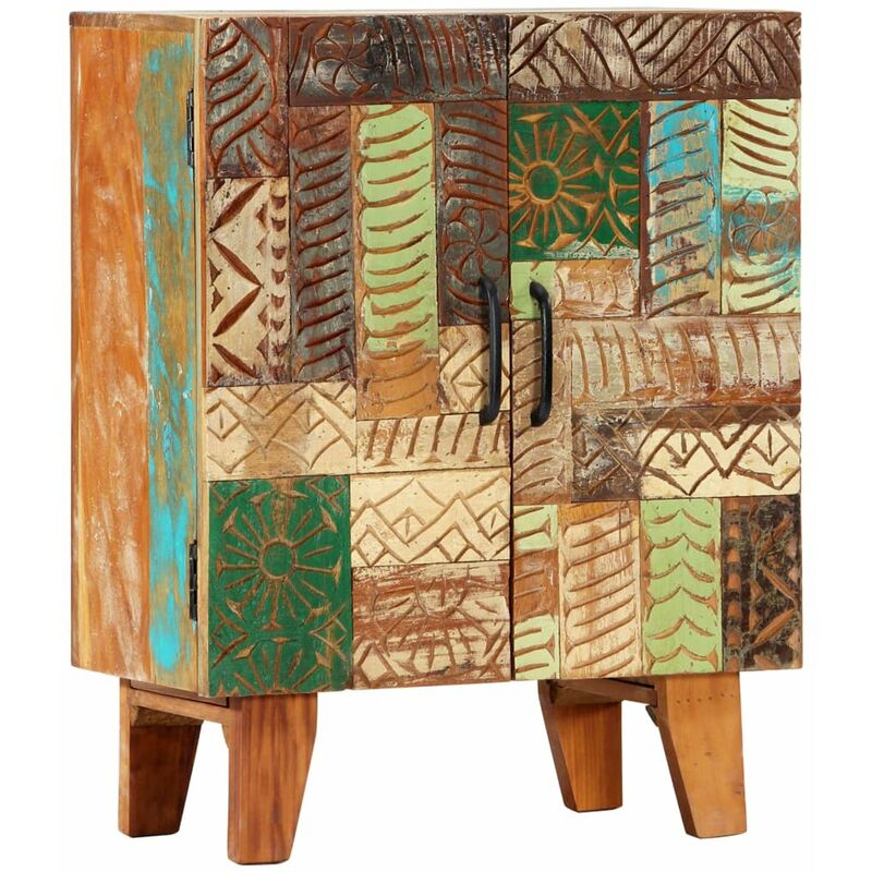 

Happyshopping - Aparador tallado a mano madera maciza reciclada 60x30x75 cm