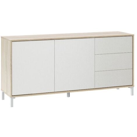 FANMUEBLES APARADOR URBAN PLUS 2 PUERTAS 74X154X41 CM ROBLE CANADIAN / BLANCO ARTIK