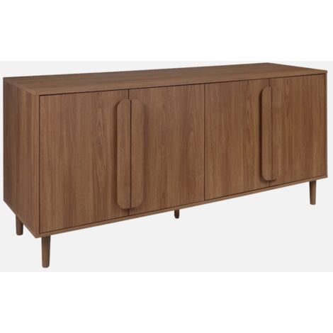 Aparador vintage con efecto madera y 4 puertas, 150cm