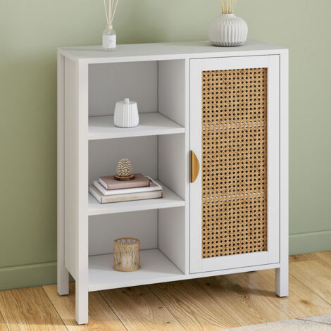 Aparador y armario EDHEN blanco 3 estantes 70 cm con canwork