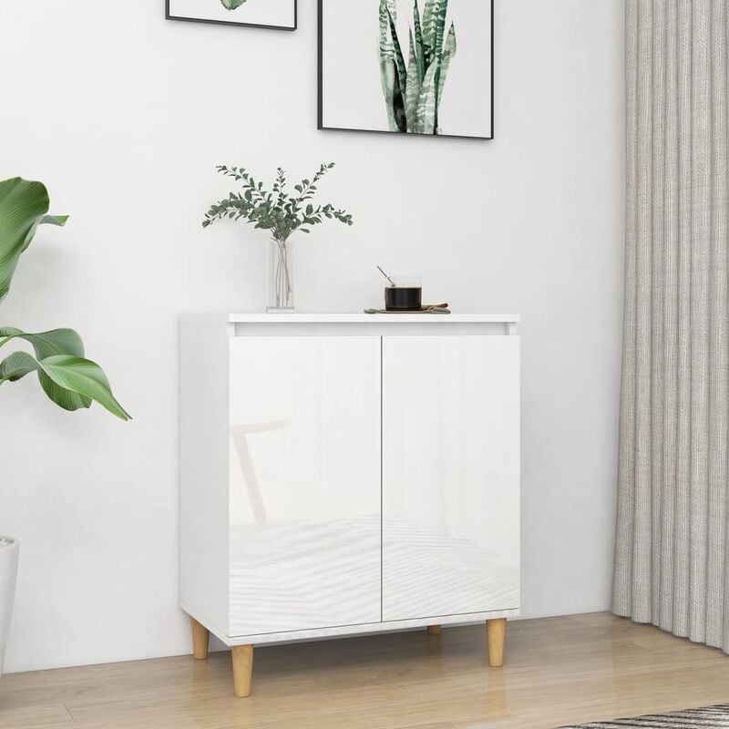 

Aparador y patas de madera maciza blanco brillante 60x35x70cm
