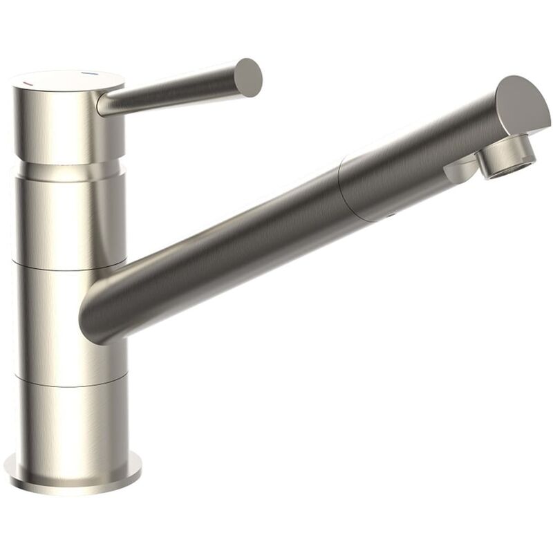 

Grifo mezclador CORNWALL aspecto de acero inoxidable - Plateado - Schütte