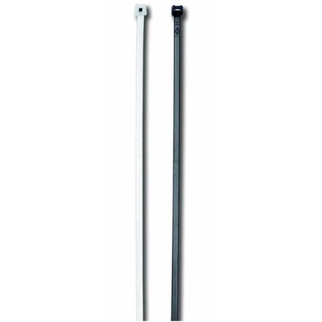 APAROLI 181738 Stahlkabelbinder mit Zunge, 92 mm x 2,4 mm, 100 Stück, witterungsbeständig, RAL9011, Schwarz