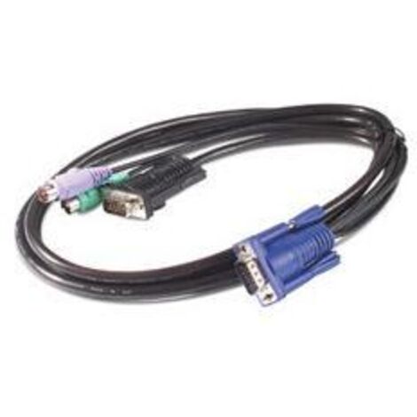 APC KVM PS/2 Cable - 3 ft (0.9 m) Negro 0,91 m