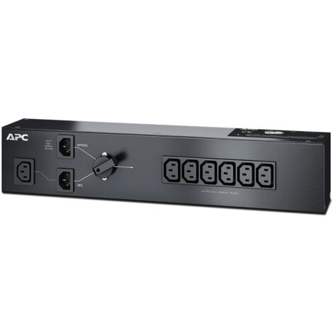 APC Service Bypass PDU - Commutable - Noir - 2 sortie(s) CA - 6x IEC 320 C13 1x IEC Jumpers - 1,98 m - REACH - CE (SBP1500RMI)