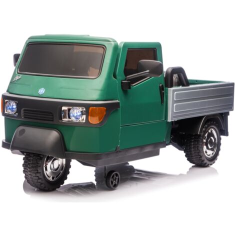 Ape Car Piaggio Elettrica per Bambini Verde con Ruote EVA e Telecomando