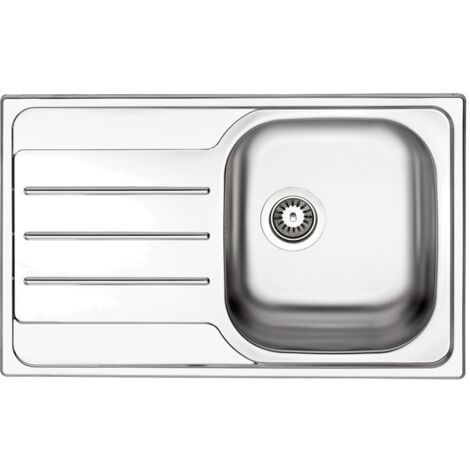 Apell Lavello OH791ILPC 1 Vasca Gocciolatoio a Sinistra Dimensioni 79 x 50 cm Colore Inox Serie Oceano