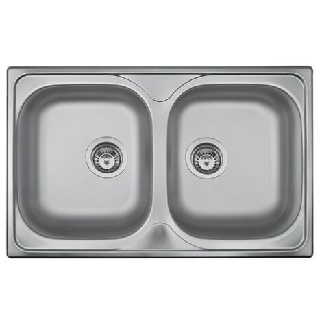 Apell Lavello OH792IPC 2 Vasche Dimensioni 79 x 50 cm Inox Serie Oceano