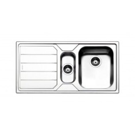 Apell LN1002ILBC Serie Linear Lavello da Incasso 100x50cm 1Vasca +1 a Destra Gocciolatoio Sinistro Acciaio Inox