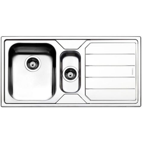 Apell LN1002IRBC Serie Linear Lavello da Incasso 100x50cm 1 Vasca +1 a Sinistra Gocciolatoio Destro Acciaio Inox