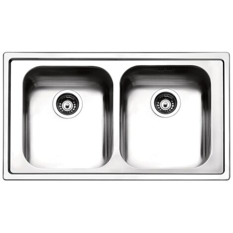 Apell LN862IBC Serie Linear Lavello semifilo  Acciaio Inox da Incasso 2 Vasche 86x50cm