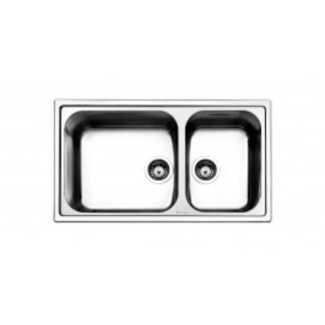 Apell LNG862IBC Serie Linear Lavello Acciaio inox  Spazzolato da Incasso 2 Vasche 86x50cm
