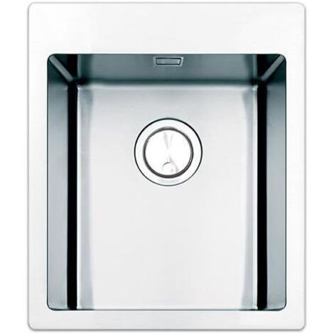Apell LNP40F serie Linear Plus Lavello Inox spazzolato da Incasso Flat montato su Piano Rettangolare 1 vasca 40,2x51cm