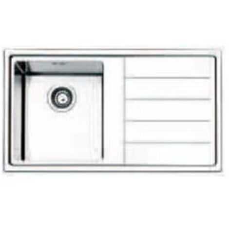 Apell LNP861IRBC Lavello Inox spazzolato da incasso gocciolatoio a destra 1 vasca 86x50cm