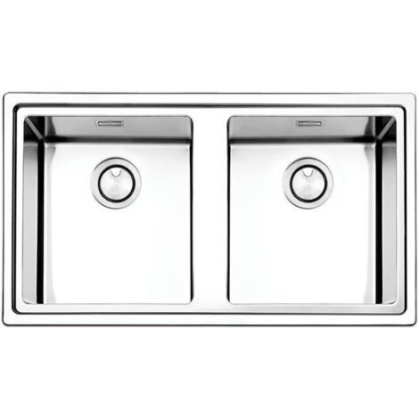 Apell LNP862IBC Serie Linear Plus Lavello Acciaio Spazzolato da Incasso 2 Vasche 86×50 cm