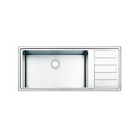 PV1623D Lavello Cucina 2 Vasche dimensioni 116x50 cm con gocciolatoio SX  Robusto spessore 0,7 mm