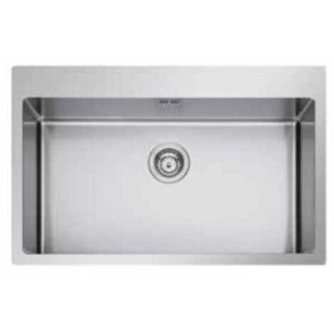 Apell LNR75FBC RADIUS R12 Lavello Acciaio inox spazzolato da incasso 1 vasca Bordo Piatto 75x51cm