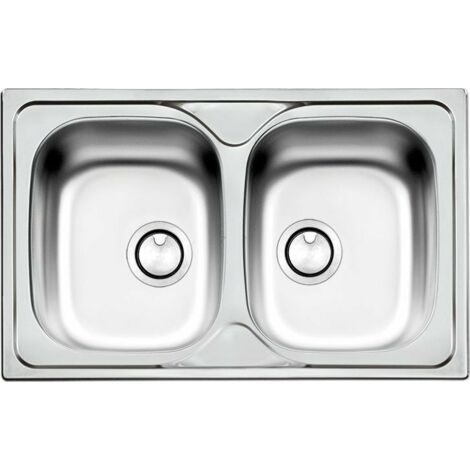 Apell TM862IPC Atmosfera Lavello da incasso 2 vasche acciaio inox (86x50 cm) colore Inox