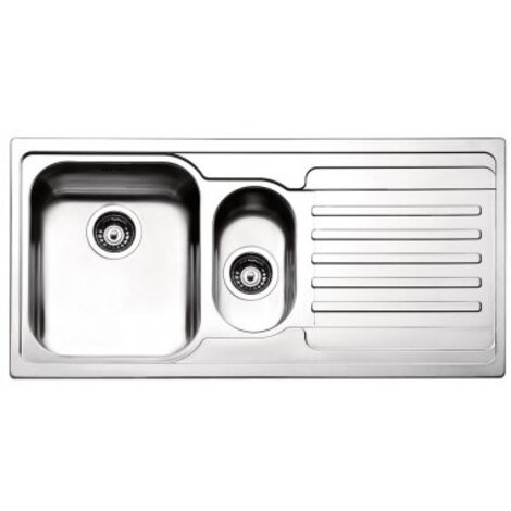 Apell VE1002IRAC Serie Venezia Lavello da Incasso 100x50cm 1 Vasca +1 a Sinistra Acciaio Inox Antigraffio