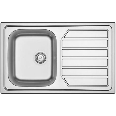 Apell VE861ILBC Lavello da Incasso 1 Vasca con Gocciolatoio a Sinistra 86 x 50 cm Acciaio Inox Serie Venezia