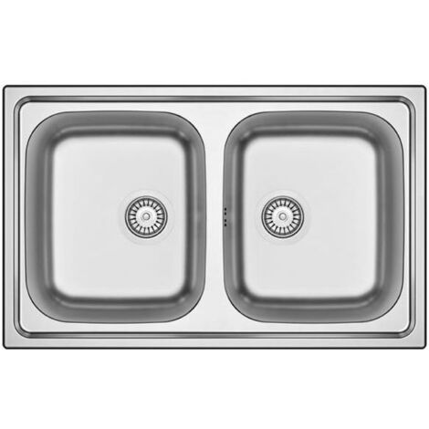 Apell VE862IBC Lavello da Incasso 2 Vasche 86 x 50 cm Acciaio Inox Serie Venezia