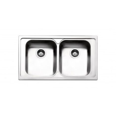 Apell VE862IBC Serie Venezia Lavello Acciaio inox spazzolato da Incasso 2 Vasche 86×50cm