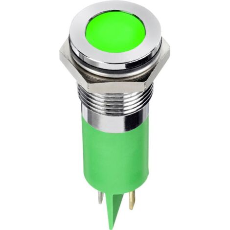 APEM Q14F1CXXG24E Voyant de signalisation LED vert Flush 5 mcd Y111893