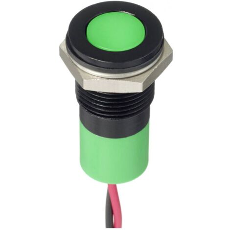 APEM Q14F3CXXG12E Voyant de signalisation LED vert Flush 5 mcd Y111823