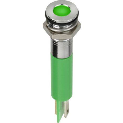 APEM Q8F1CXXG24E Voyant de signalisation LED vert Flush 6 mcd Y111403