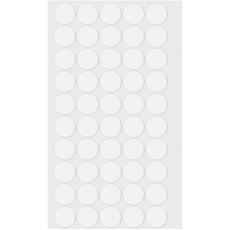 APEX 100 feuilles de pastilles adhésives double face  50 pièces  15 mm  Pastilles adhésives nano rondes et amovibles
