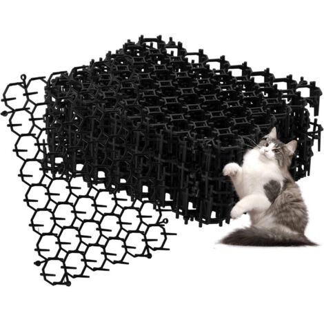 APEX 12 Pcs Tapis Anti-Chat avec Pointes, Tapis Anti Chat Epine Grille Anti Chiens, Tapis Répulsif Chat pour Maison Clôture de Jardin