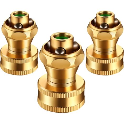 APEX 3 Pack Brass Nozzle Power Brass Nozzle Hose Nozzle, Adjustable Twist Sprayer for Garden