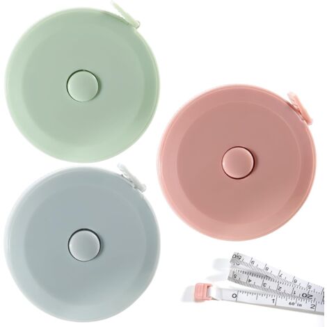 APEX 3 Pièces Mètre Ruban de Couture, 1.5m Mètre Ruban Pratique, Mètre couture Souple Ruban à Mesurer pour Mesures de Corps, Couture