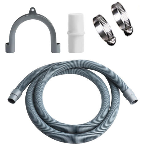 APEX 3m Vidange Machine a Laver, lave-linge,tuyau d'évacuation des eaux usées avec raccord de tuyau de vidange et 2 colliers de serrage