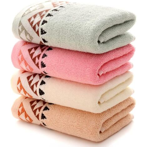 APEX 4 Units Cotton Hand Towels Bath Towels Set - Multipurpose Use Towels with High Absorbency (Variety), Sport Towels for Beach, Bath, Hand, Face, Gym or Spa (35x75cm)