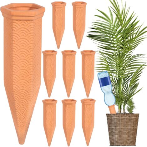 APEX 8 Pcs Cône D’arrosage en Argile, Cône en Argile D’arrosage, Irrigation à Cône d'argile Automatique, Distributeur d'eau pour Plantes