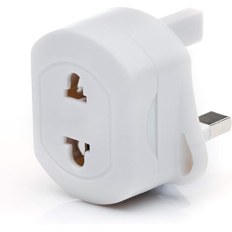 APEX Adaptateur de voyage prise UE vers Royaume-Uni, prise blanche pour rasoir/brosse à dents
