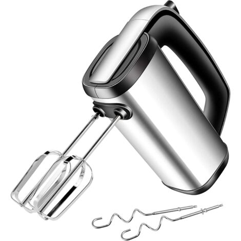 APEX Batteur Electrique Cuisine à 5 Vitesse 200W en Inoxydable avec Bouton d'Éjection et 2 Crochets à Pâte 2 Fouet Métalliques Bateur
