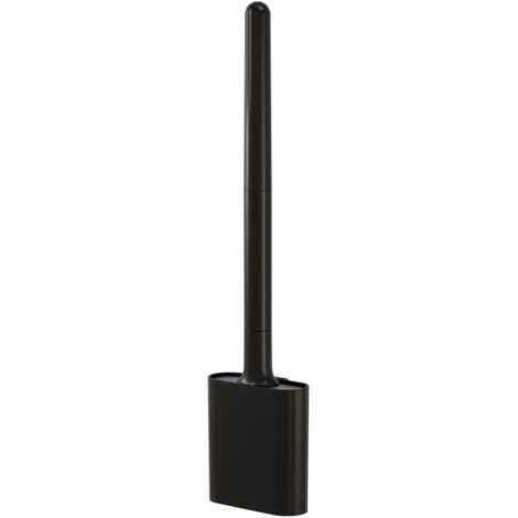 APEX Brosse WC en silicone avec support à séchage rapide - Brosse WC plate en silicone, tête flexible pour un nettoyage en profondeur