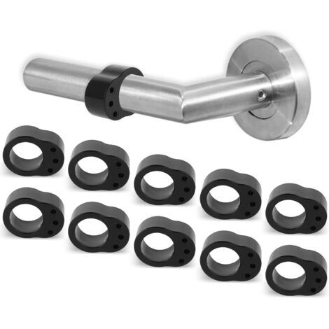 APEX Butées de porte, lot de 10 protège-poignées de porte en silicone pour préserver l'intégrité des murs et des meubles (noir)