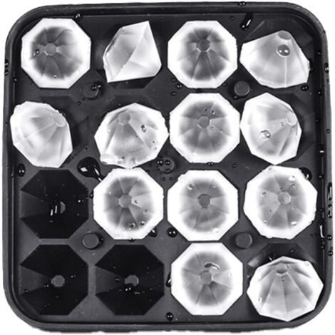 APEX Ce bac à glaçons en silicone avec couvercle permet de réaliser 16 glaçons en forme de losange. Fabriqué en silicone alimentaire, il convient pour le whisky, les cocktails, les purées pour bébé et