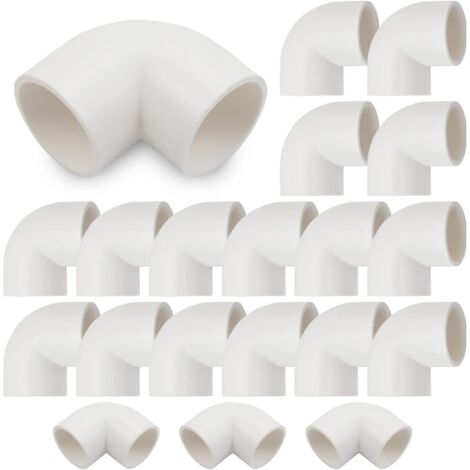 APEX Coudes coulissants en PVC-U à 90 degrés, 10 x 25 mm (3/4 pouce) - Raccords à embrayage pour tuyau d'arrosage