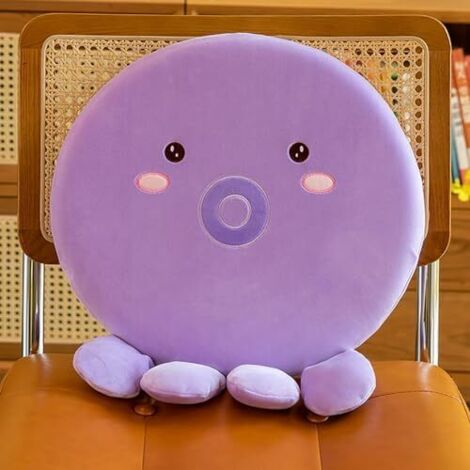 APEX Coussin de chaise rond pour enfant - Motif dessin animé - Épaisseur : 40 cm - En mousse à mémoire de forme - Avec housse amovible
