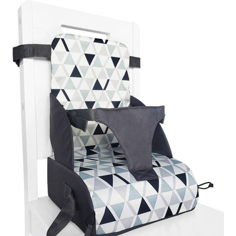 APEX Coussin Rehausseur Chaise Enfant Portable Réhausseur Coussin De Siège, avec Longue Sangle pour Chaises Hautes (44x28x28cm)